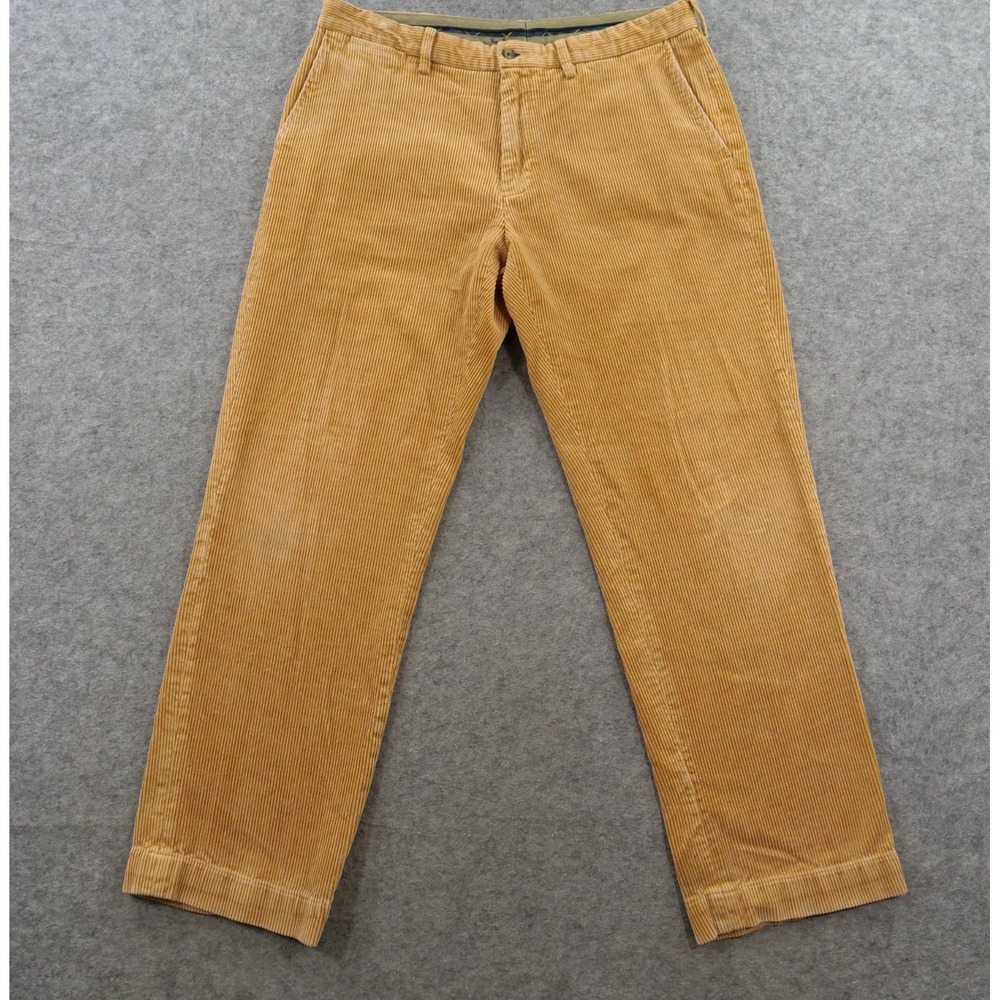 Polo Ralph Lauren Pant Mens 36 Gold Preston Corduroy Chino Trousers